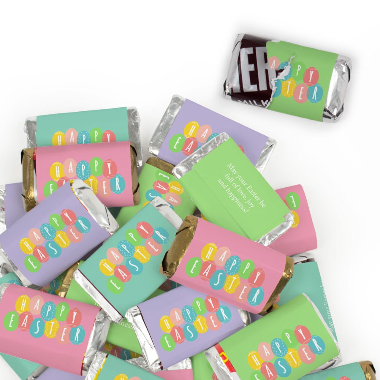 136ct Easter Egg Hunt Wrapped Assorted Chocolate Miniatures - Perfect For Baskets, Classroom Party Favors, Treat Bags, Candy Buffets & Spring Celebrations